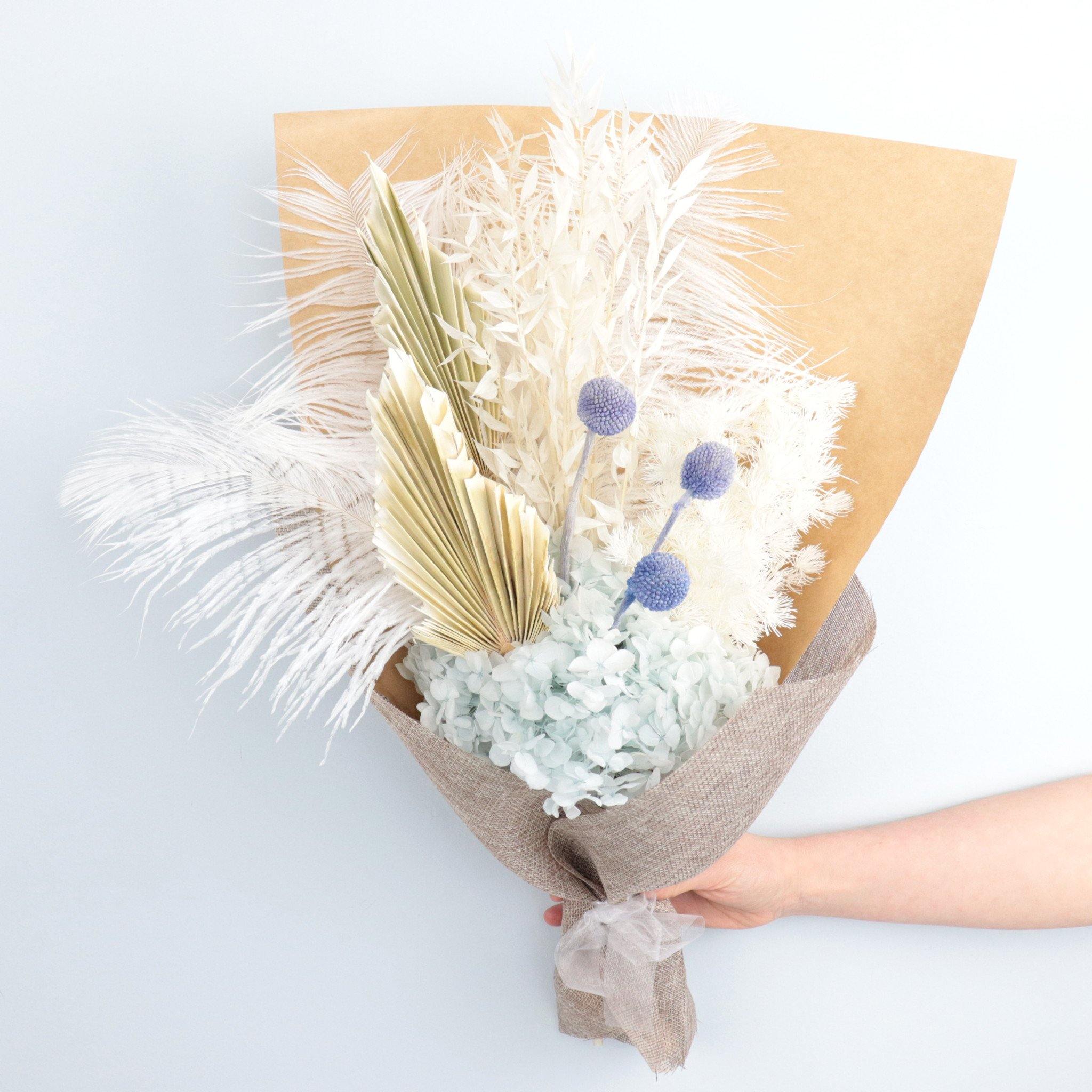 Pastel Blue Dried Flowers