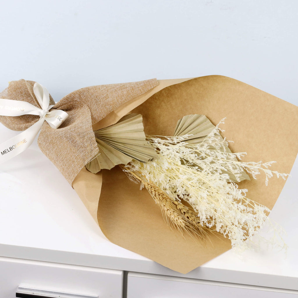 Dried  Golden Wheat Flower Bouquet