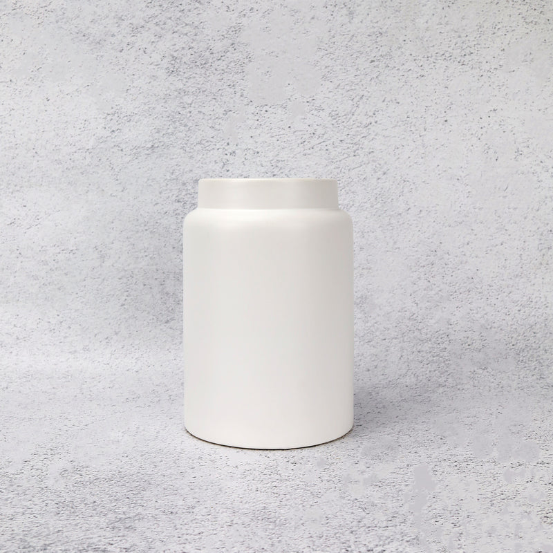 Ceramic Vase: Matte White